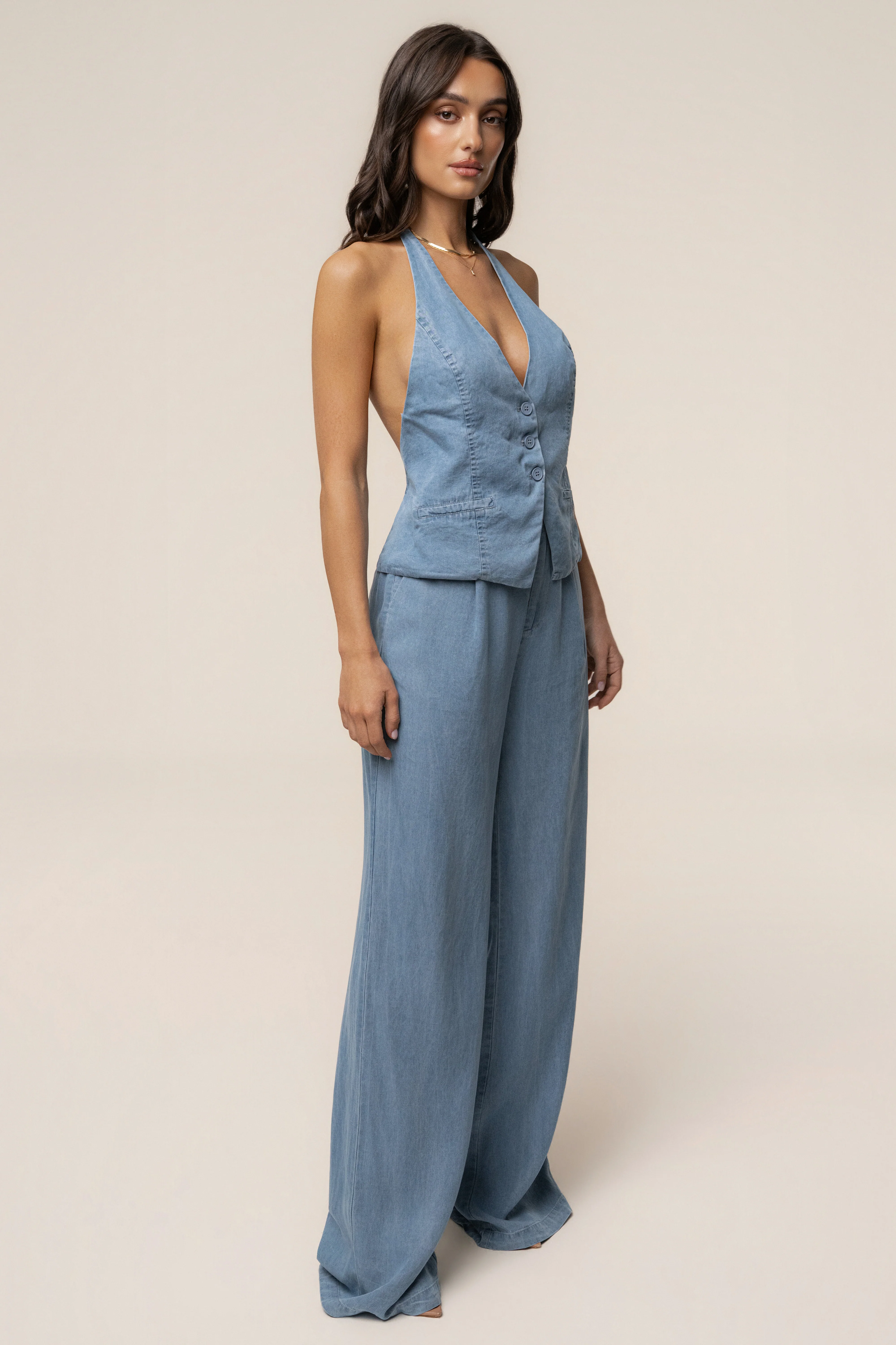 Chambray Downtown Pant