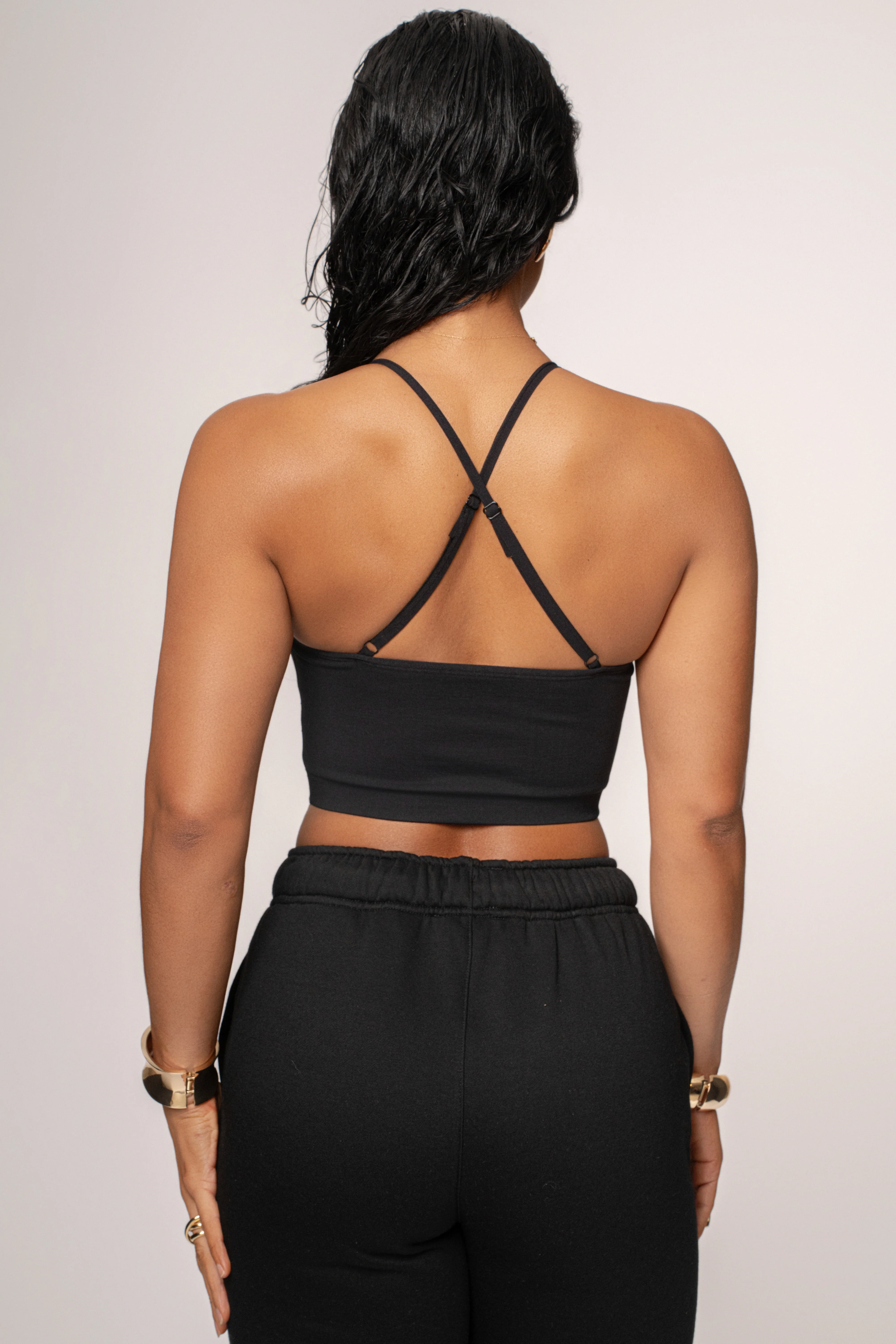 Black Active Crop Top