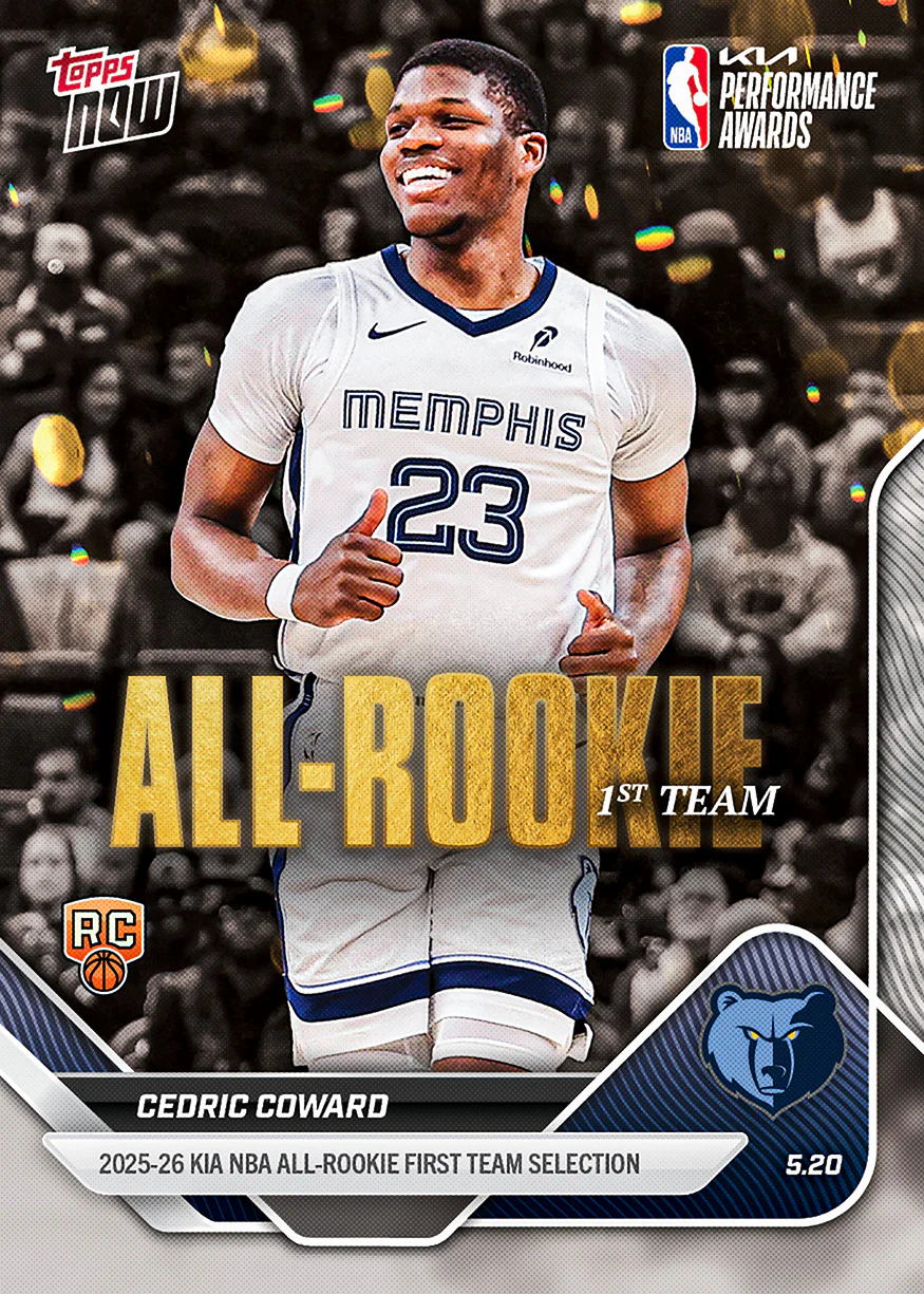 Cedric Coward - 2025-26 NBA Topps NOW® - Card AR05