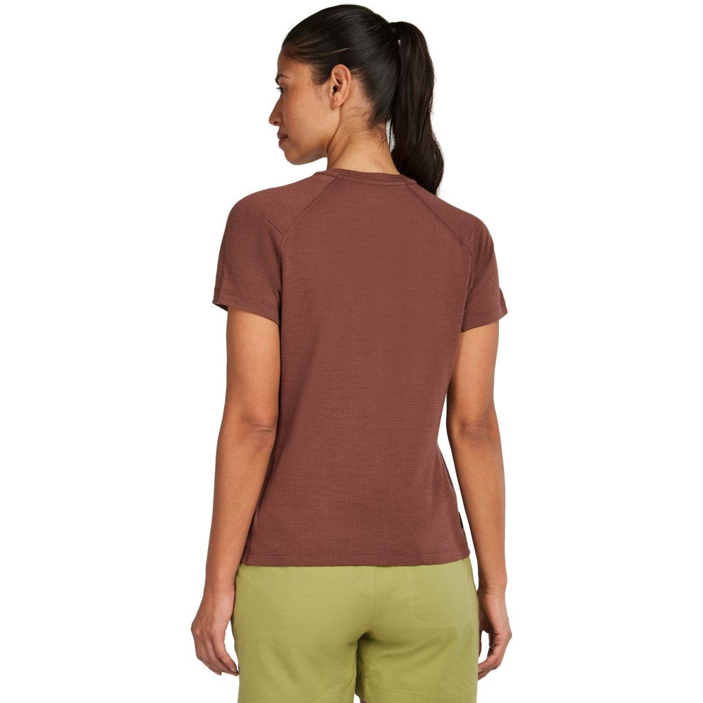 Icebreaker Merino 200 Waffle Elevation Short Sleeve Tee Women - Carob