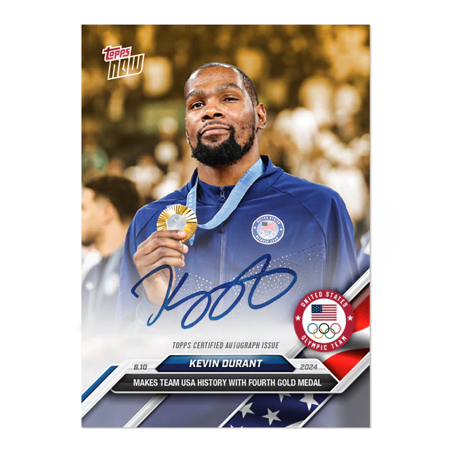 Kevin Durant - 2024 Olympic Games TOPPS NOW® Card 28 - LOOK FOR AUTOS