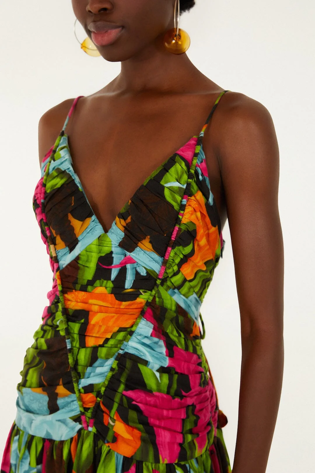 Black Mujeres Y Flores Midi Dress