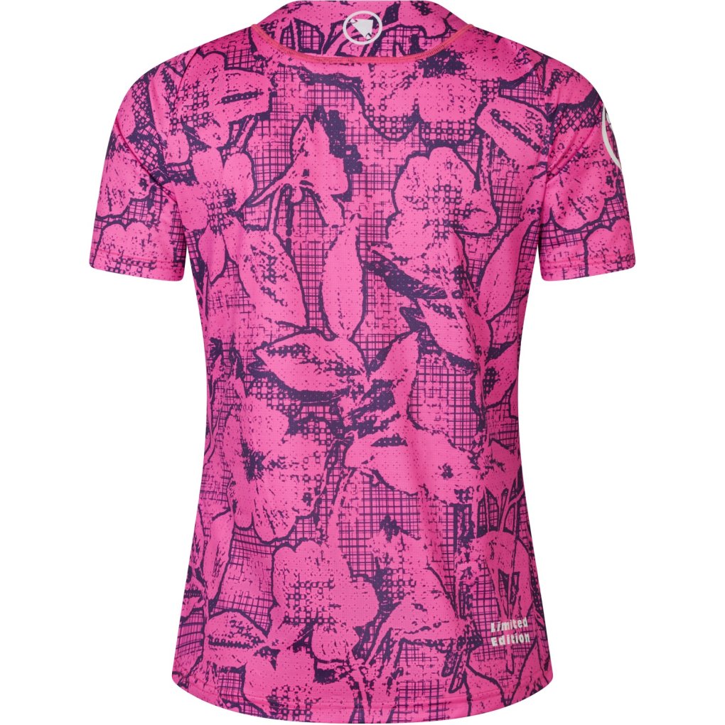 Endura Grid Floral Ltd Printed Short Sleeve Tee Women - pink pop