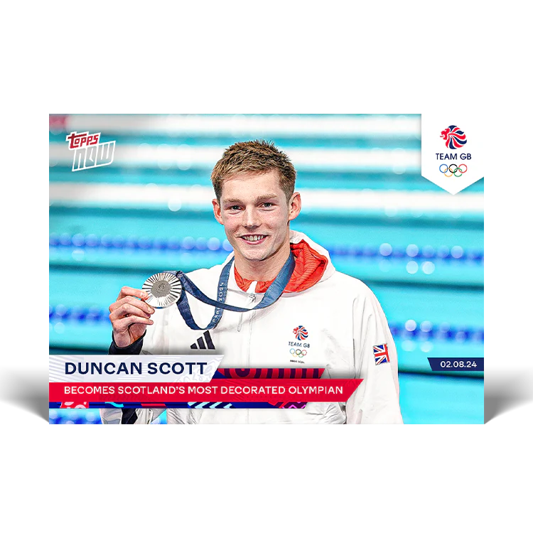 Duncan Scott - Becomes Scotland's most decorated Olympian - 2024 Team GB TOPPS NOW® Card 17
