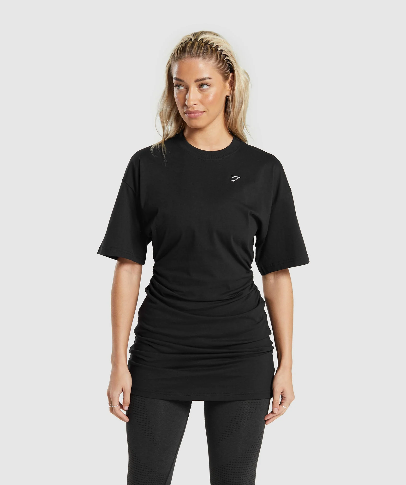 Lifting Longline T-Shirt Dress Black