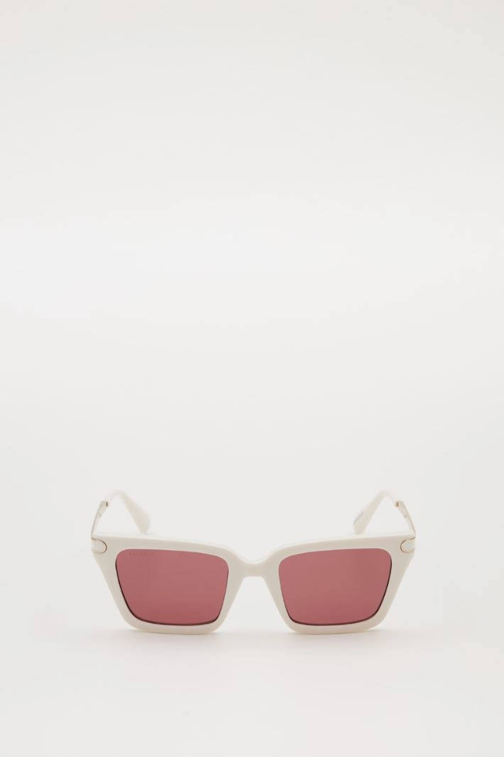 Square sunglasses - WHITE BORDEAUX