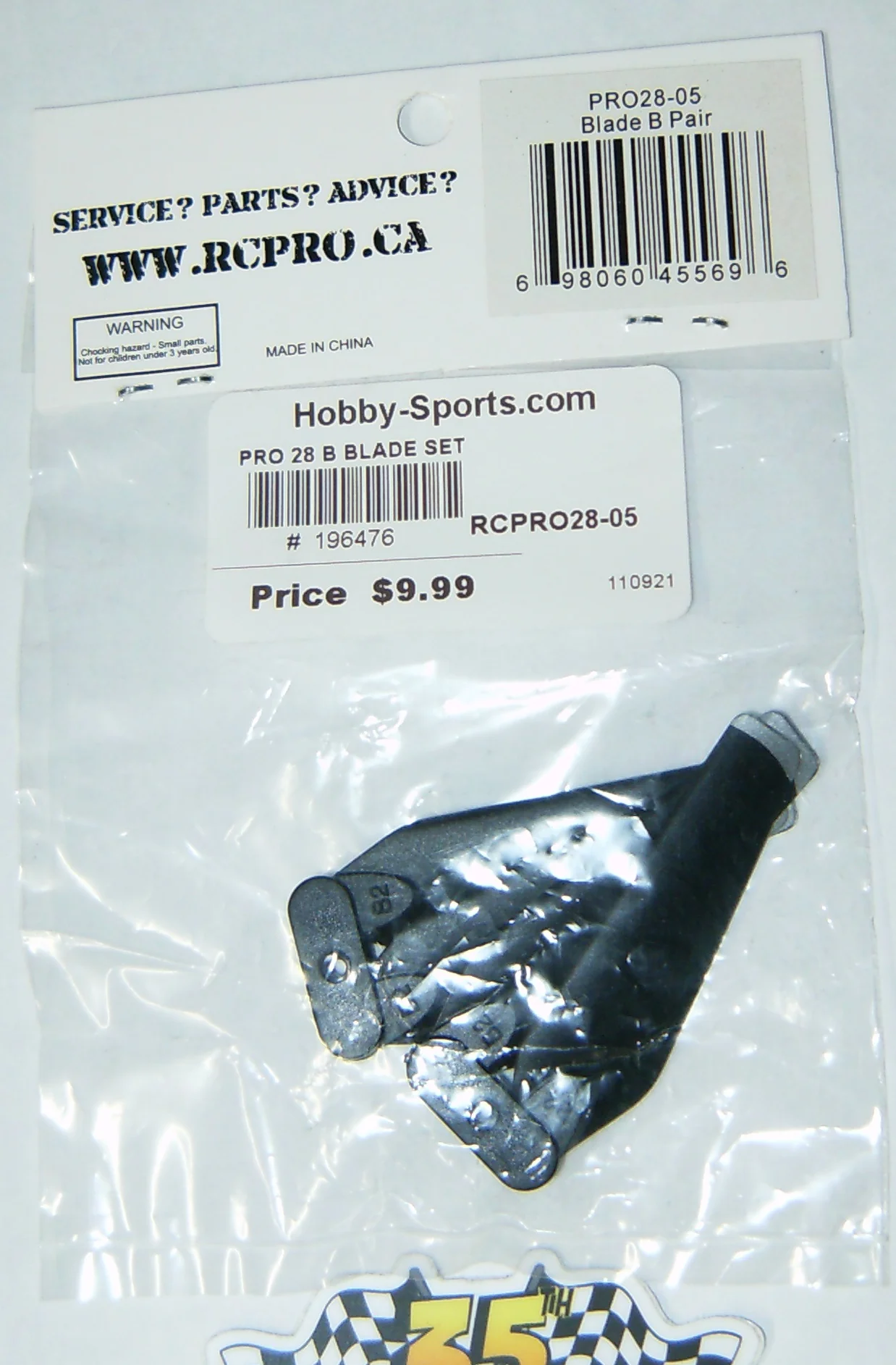 PRO 28 B BLADE SET RCPRO RC PRO 28-05