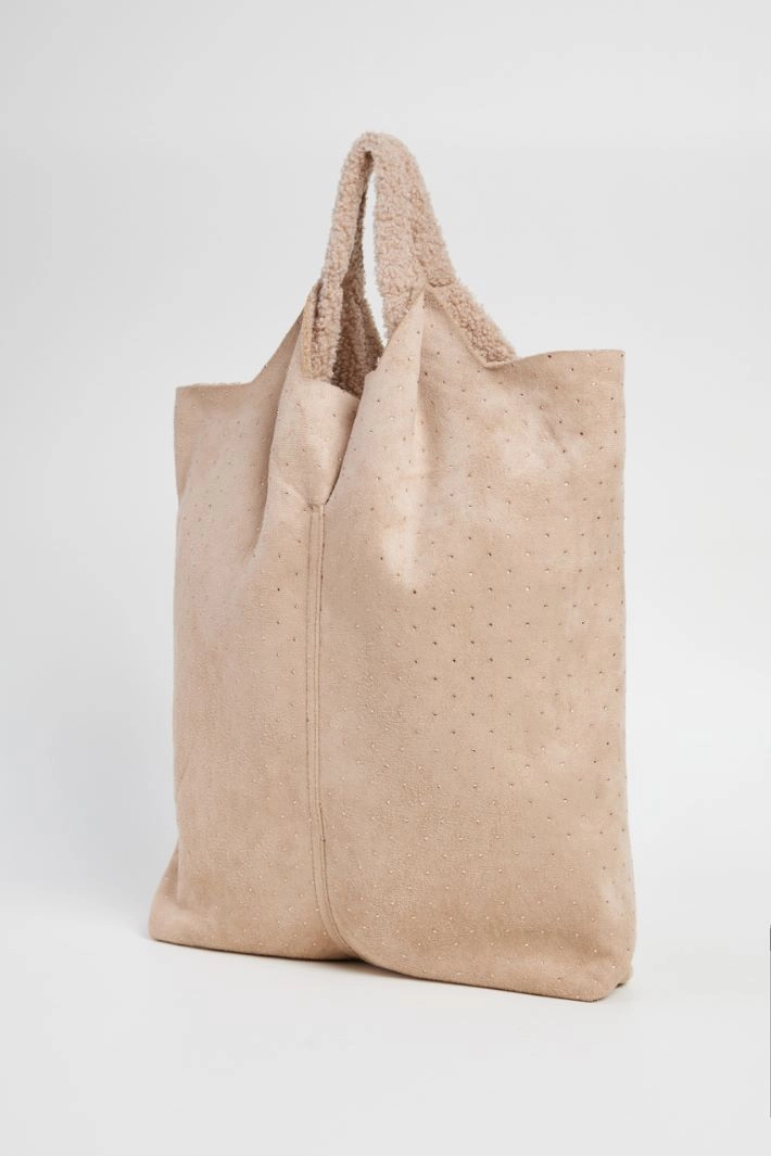 Coated shopping bag - BEIGE