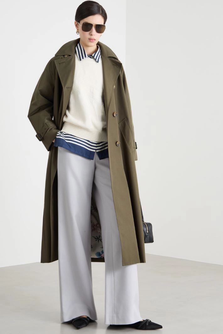 Double-breasted trench coat - GREEN