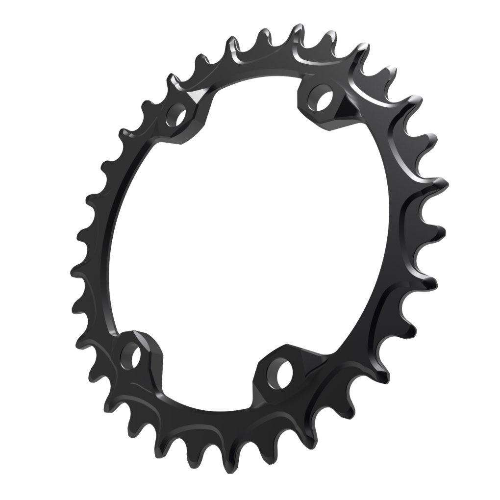 Alugear Narrow Wide MTB Chainring - for Shimano 96 BCD Asymmetric - 4-Bolt