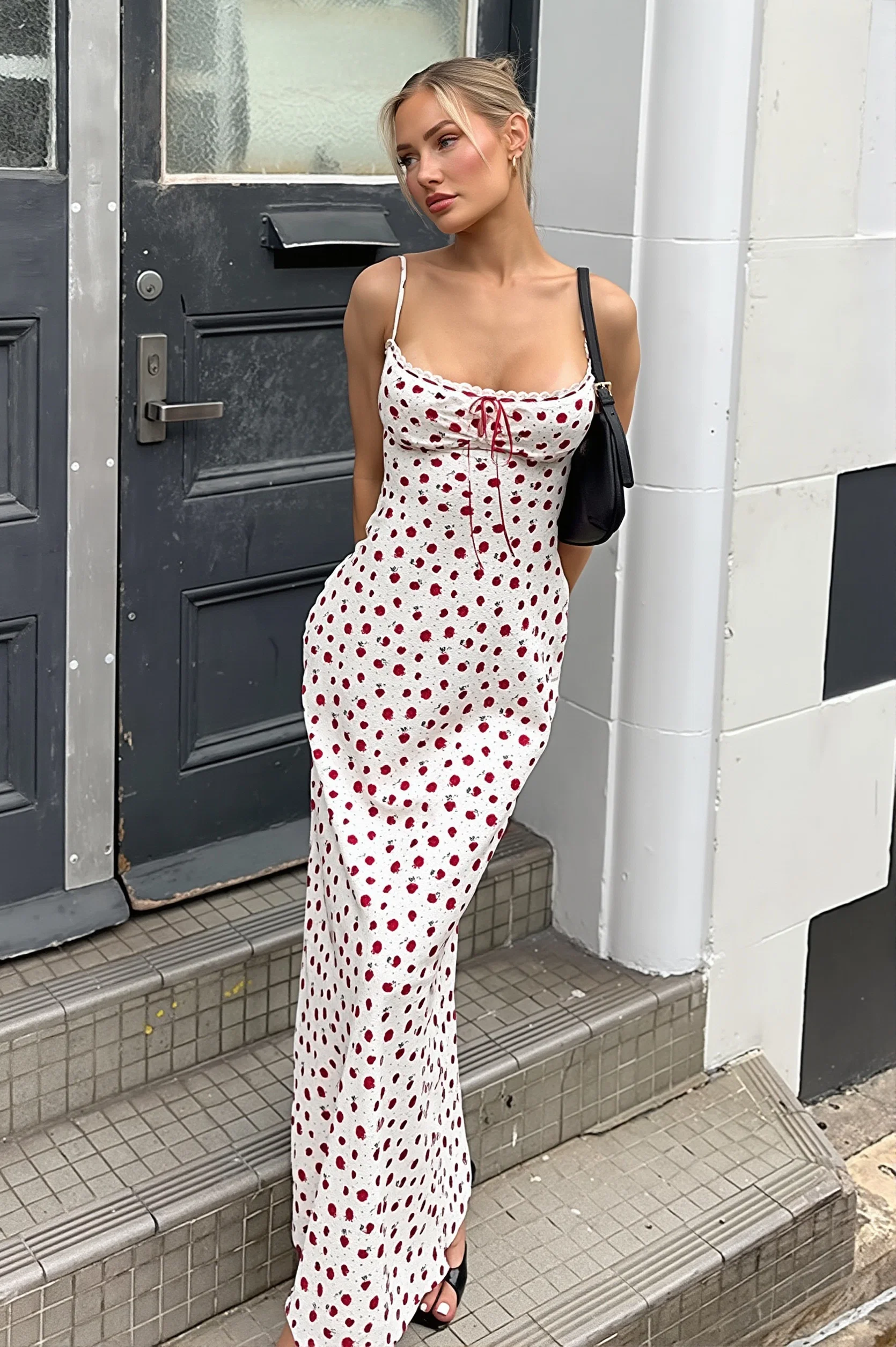 Fresh Floral Slim Cami Maxi Dress
