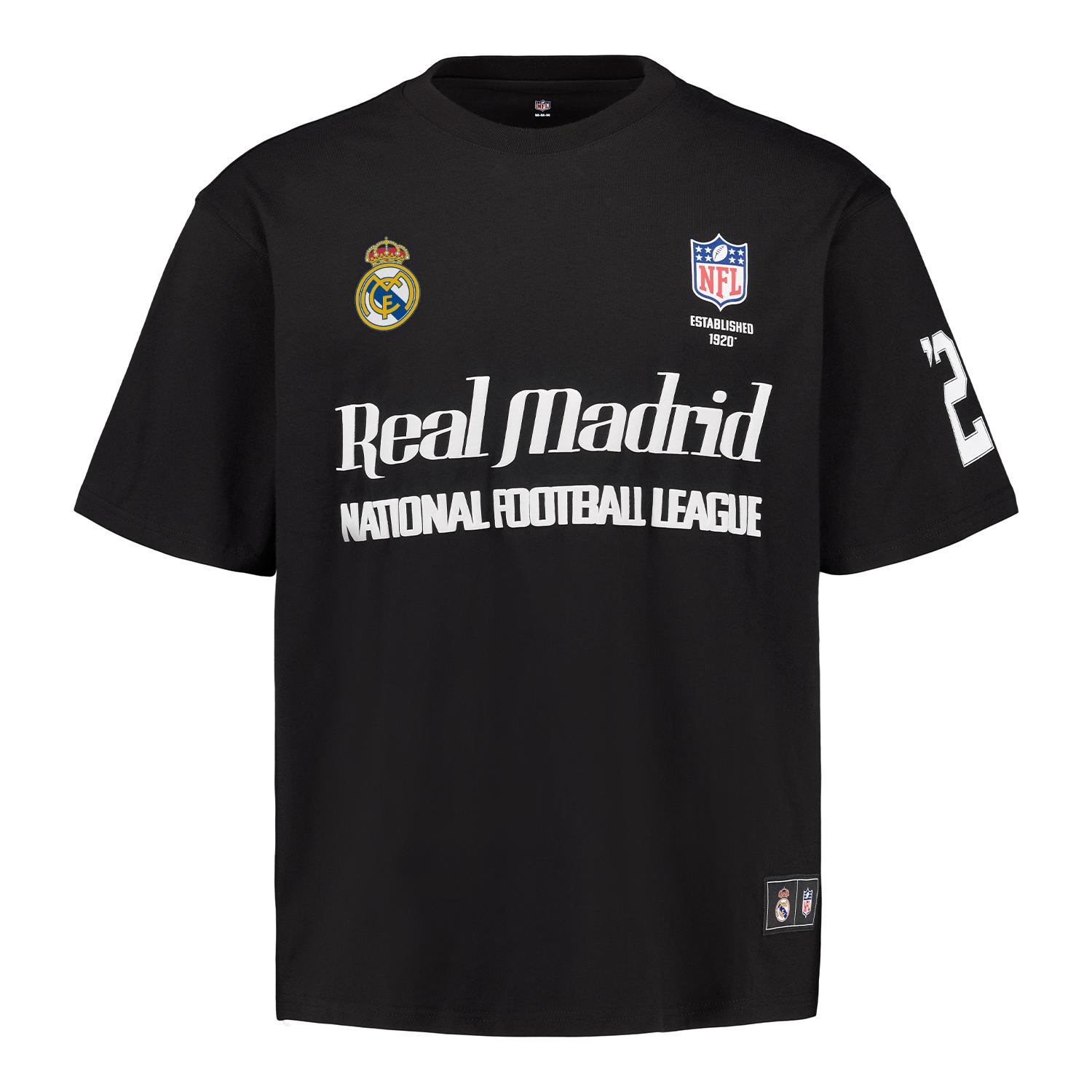 Mens Real Madrid x NFL T-Shirt Black