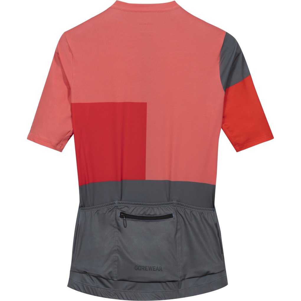 GOREWEAR Swiftride Block Short Sleeve Jersey Women - coral red / lab red DIDC