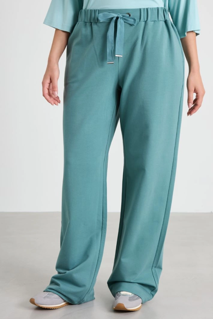 Jersey jogger trousers - SAGE