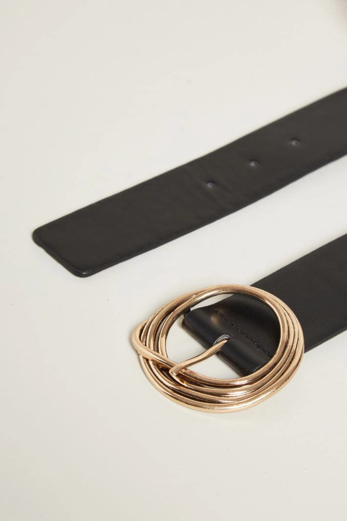 Leather belt - BLACK