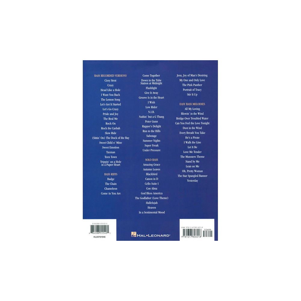 Hal Leonard The Ultimate Bass Songbook – Thomann Ireland