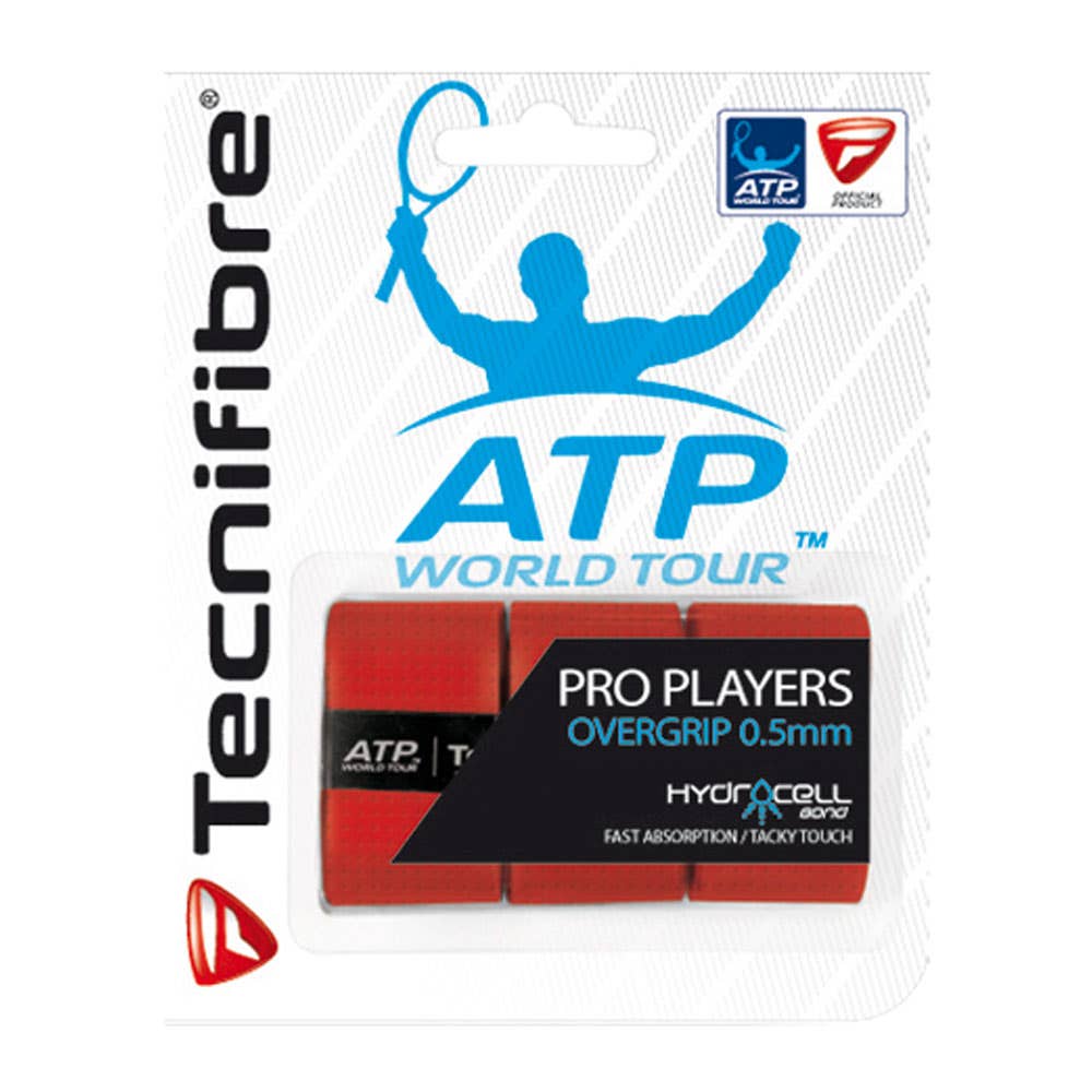 PACK OF 3 RED TECNIFIBRE PLAYERS PRO OVERGRIPS
