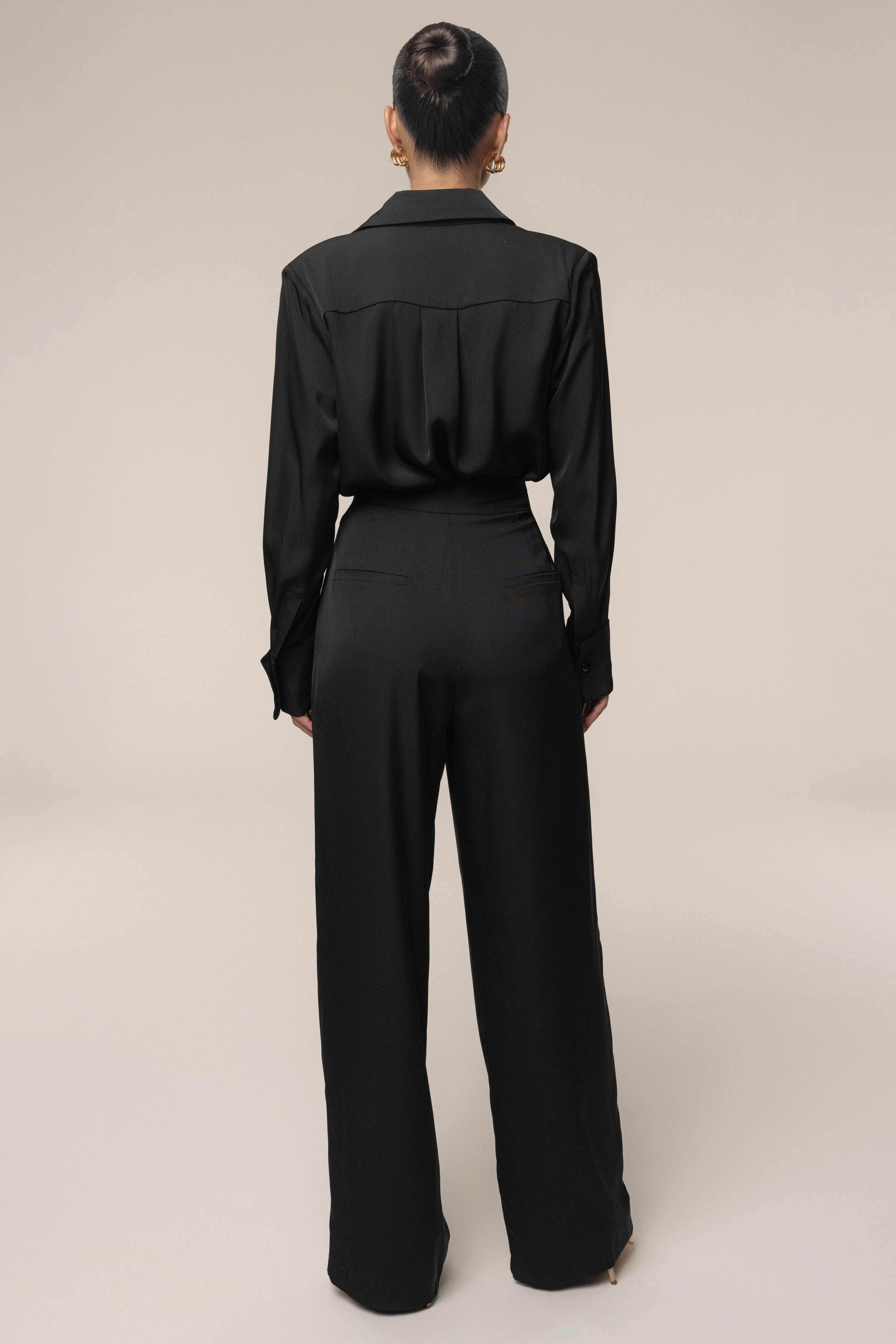 Black Misty Button Up