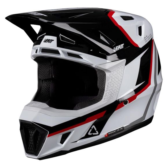 Cross Leatt 7.5 helmet with mask 2026 - White / blackRef: LB1034