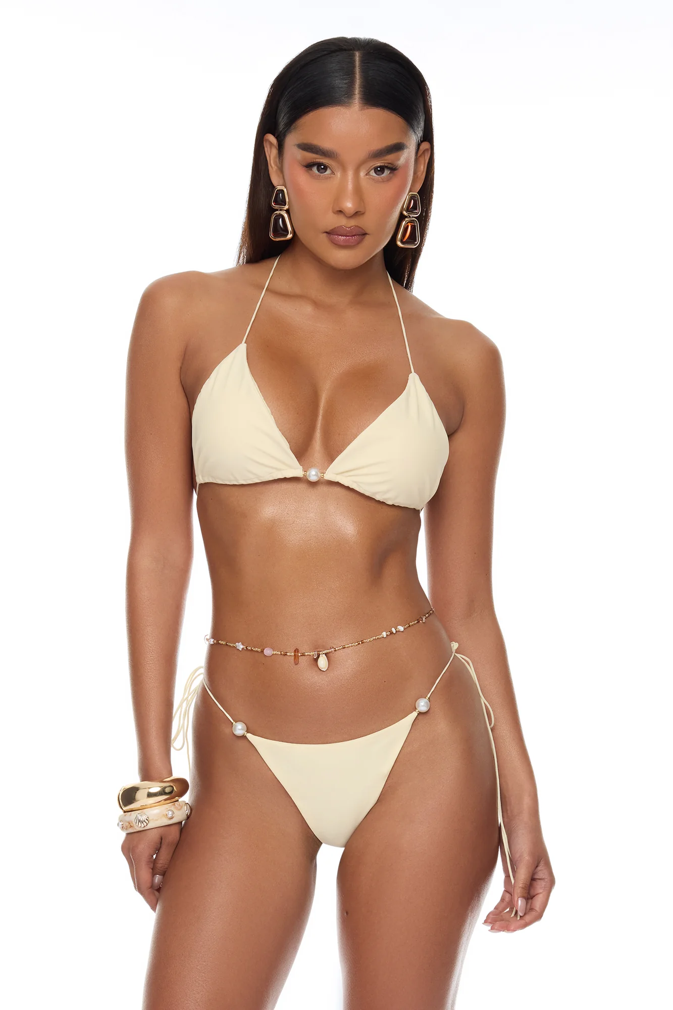 Quinn Pearl 3 Piece Bikini Set - Butter Yellow