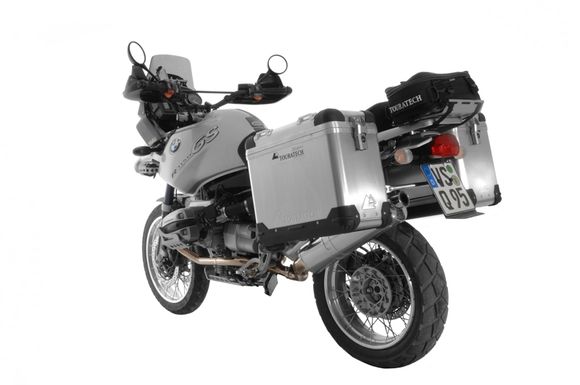 Touratech ZEGA Pro 38/45 suitcase - Black support included - AluminumRef: Trt01513A / 01-052-3181-0