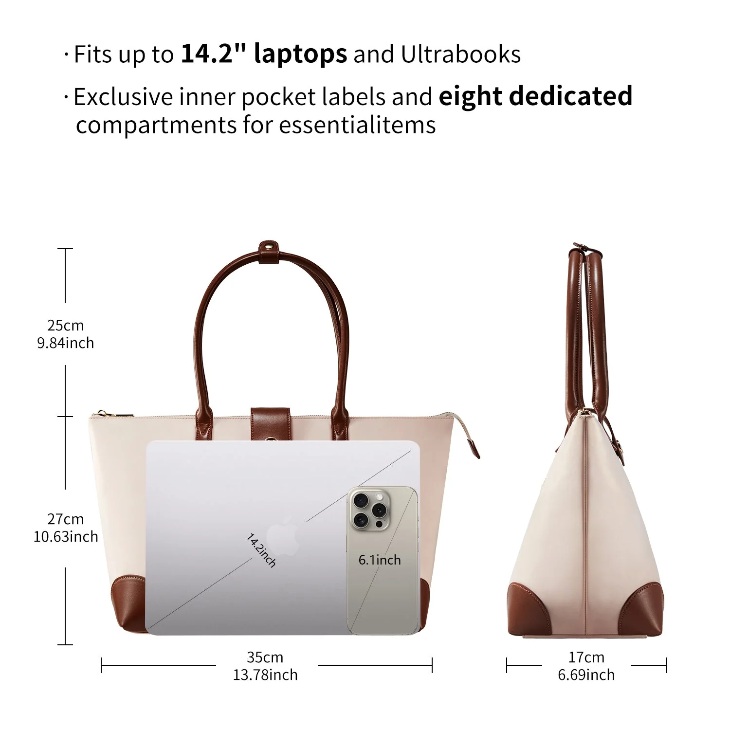 Business & Laptop Handbag Eva Apricot