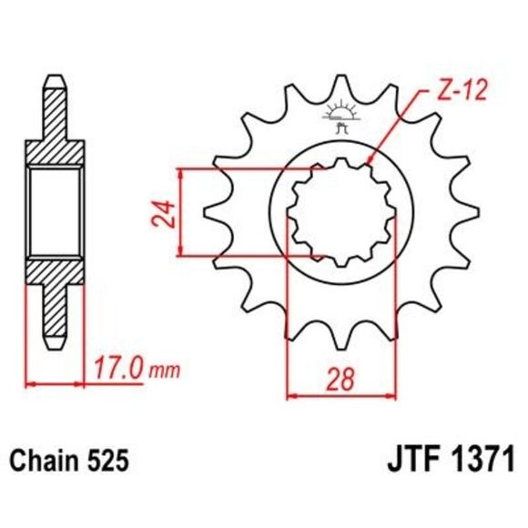 JT. anti-noise steel 1371 - 525Ref: Jtc01712A / 1022184