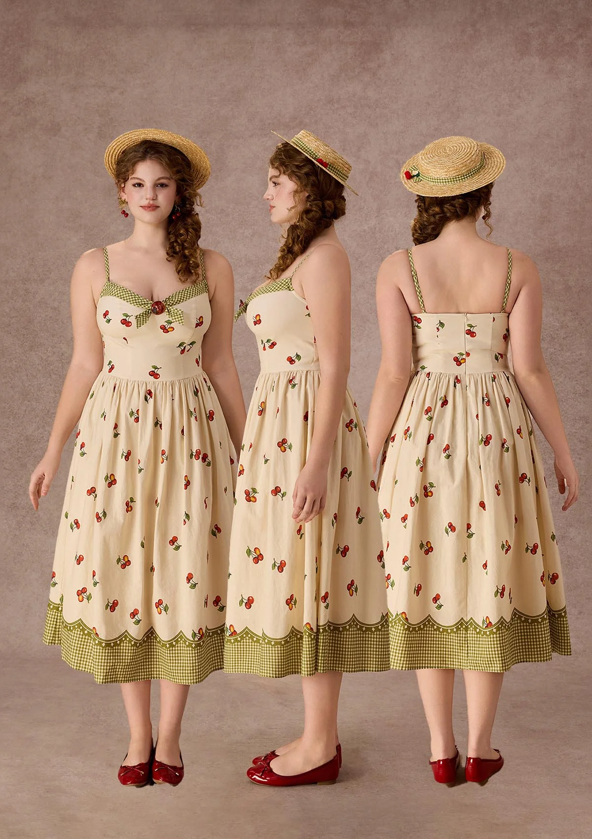 Curve&Plus Wild Cherry Dress（Long）