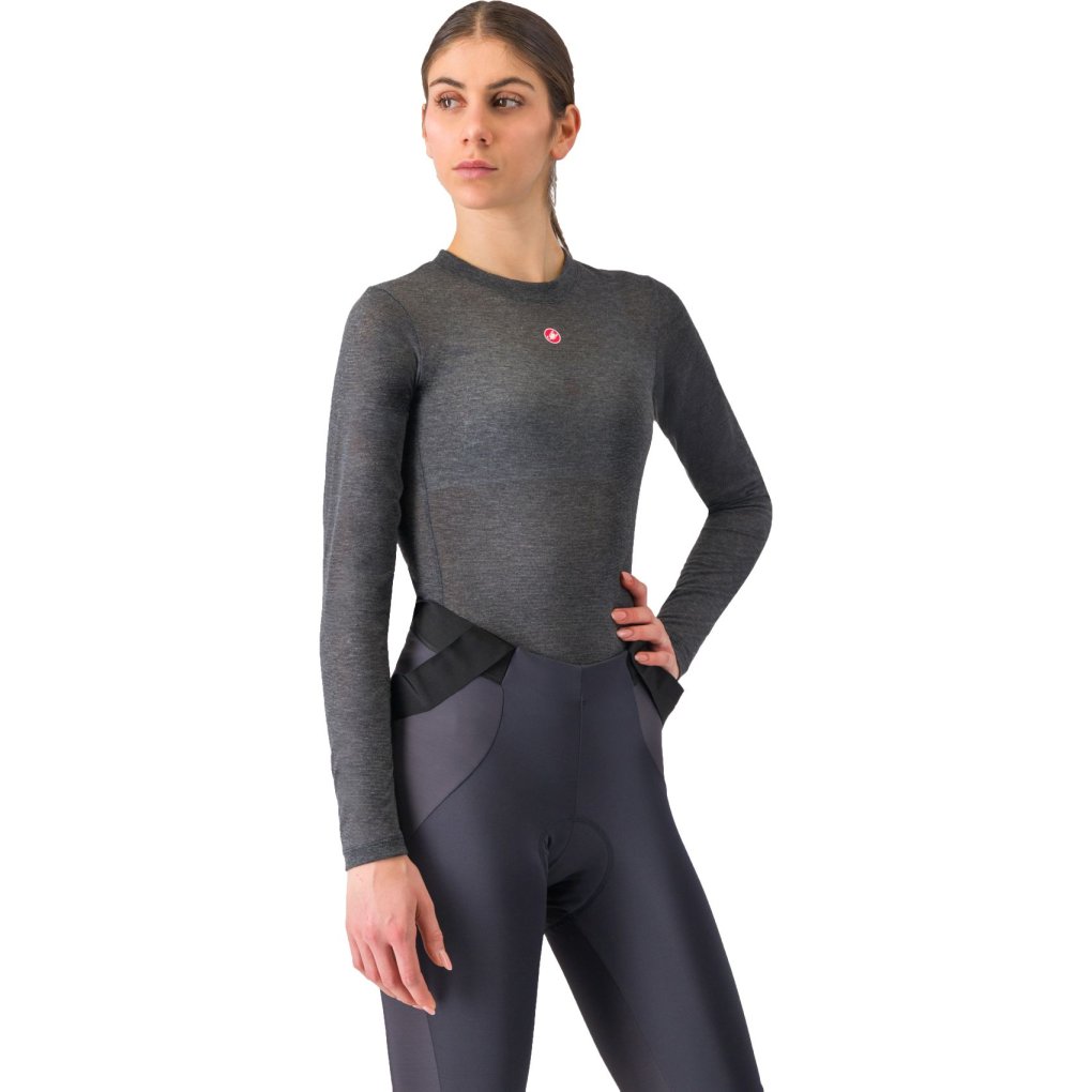 Castelli Medio Base Layer Long Sleeve Women - melange grey 006