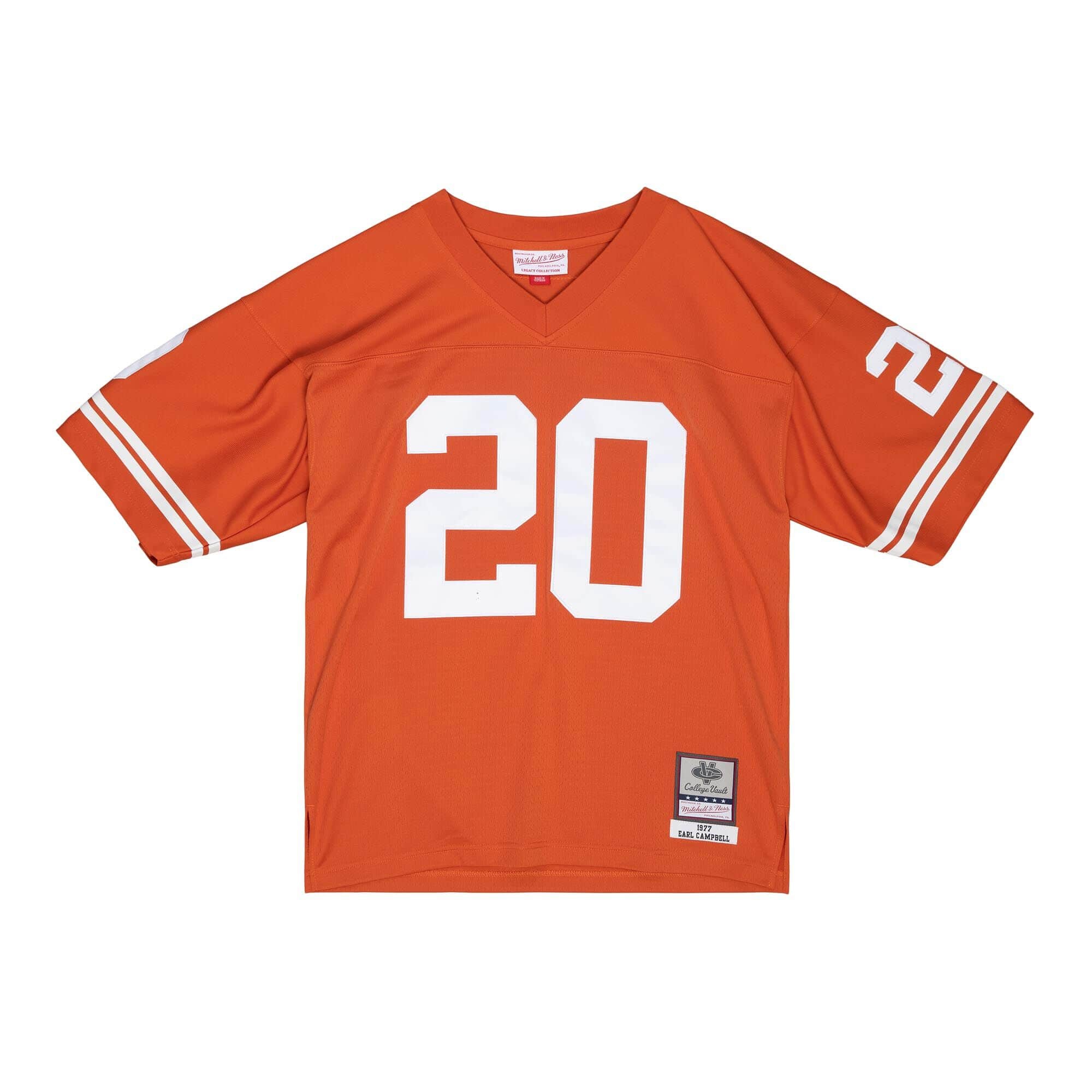 Earl Campbell #20 Texas Longhorns 1977 Mitchell & Ness Legacy NCAA Jersey Orange