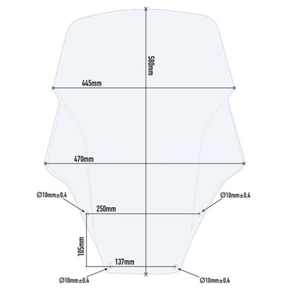 Givi High protection colorless bubble - ColorlessRef: D1166ST