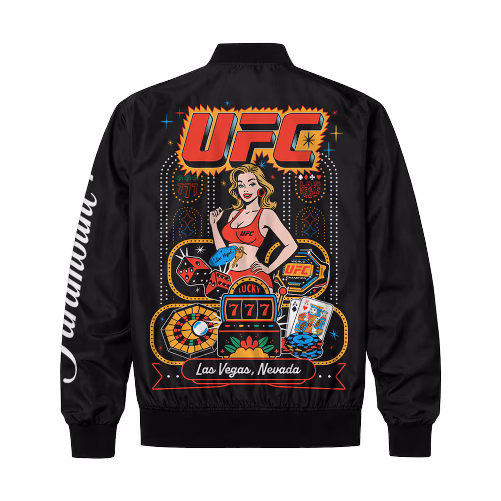 Men's Black UFC 324 Old Vegas x Paramount + Full-Zip Track Jacket