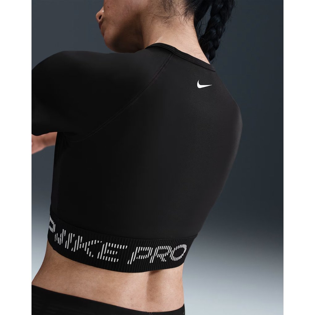 Nike Pro Dri-FIT Short Sleeve Top Women - black/white/white HV3673-010