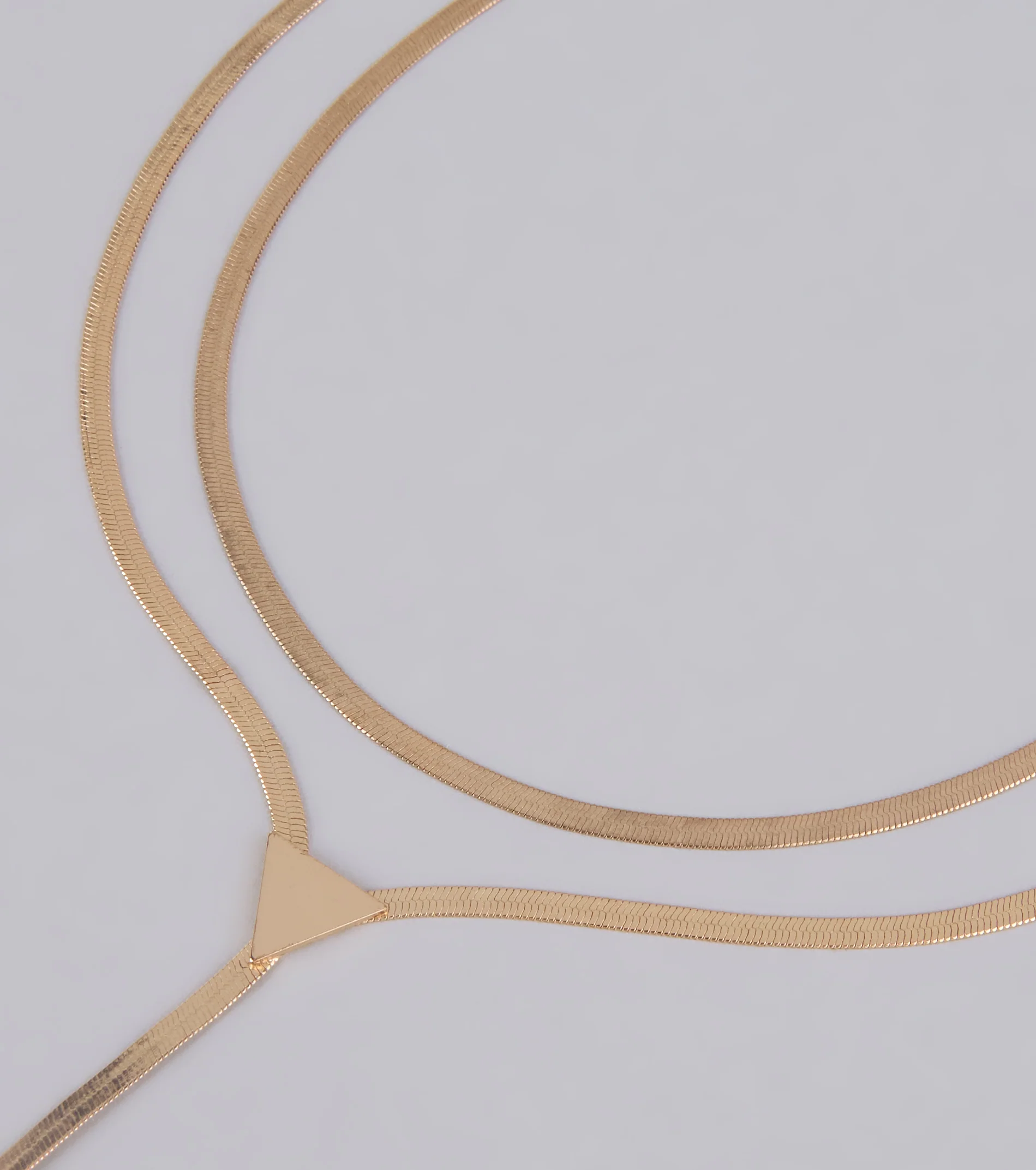 Double Trouble Snake Chain Lariat Necklace Set