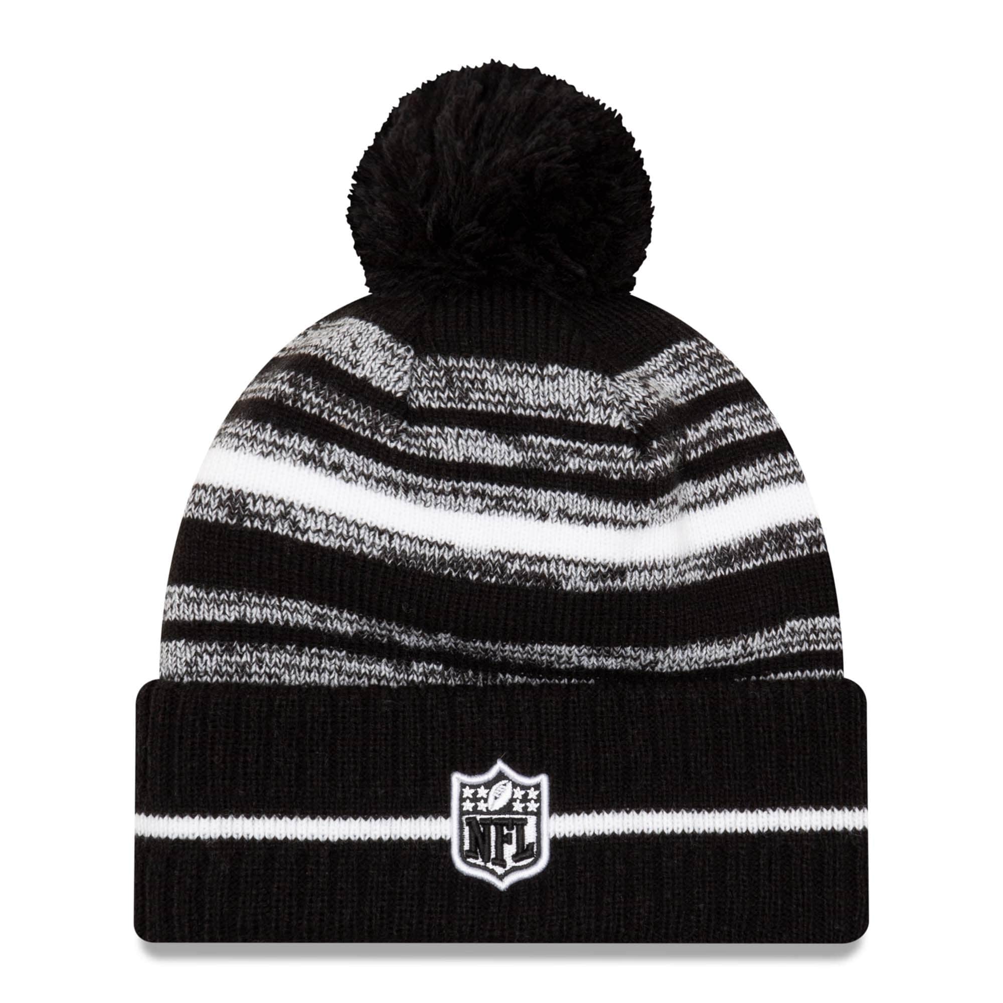 Washington Football Team Black & White 2021 NFL Sideline New Era Sport Knit Hat