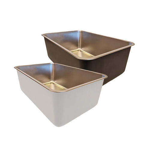 Quapas! Stainless Steel Litter Tray - White