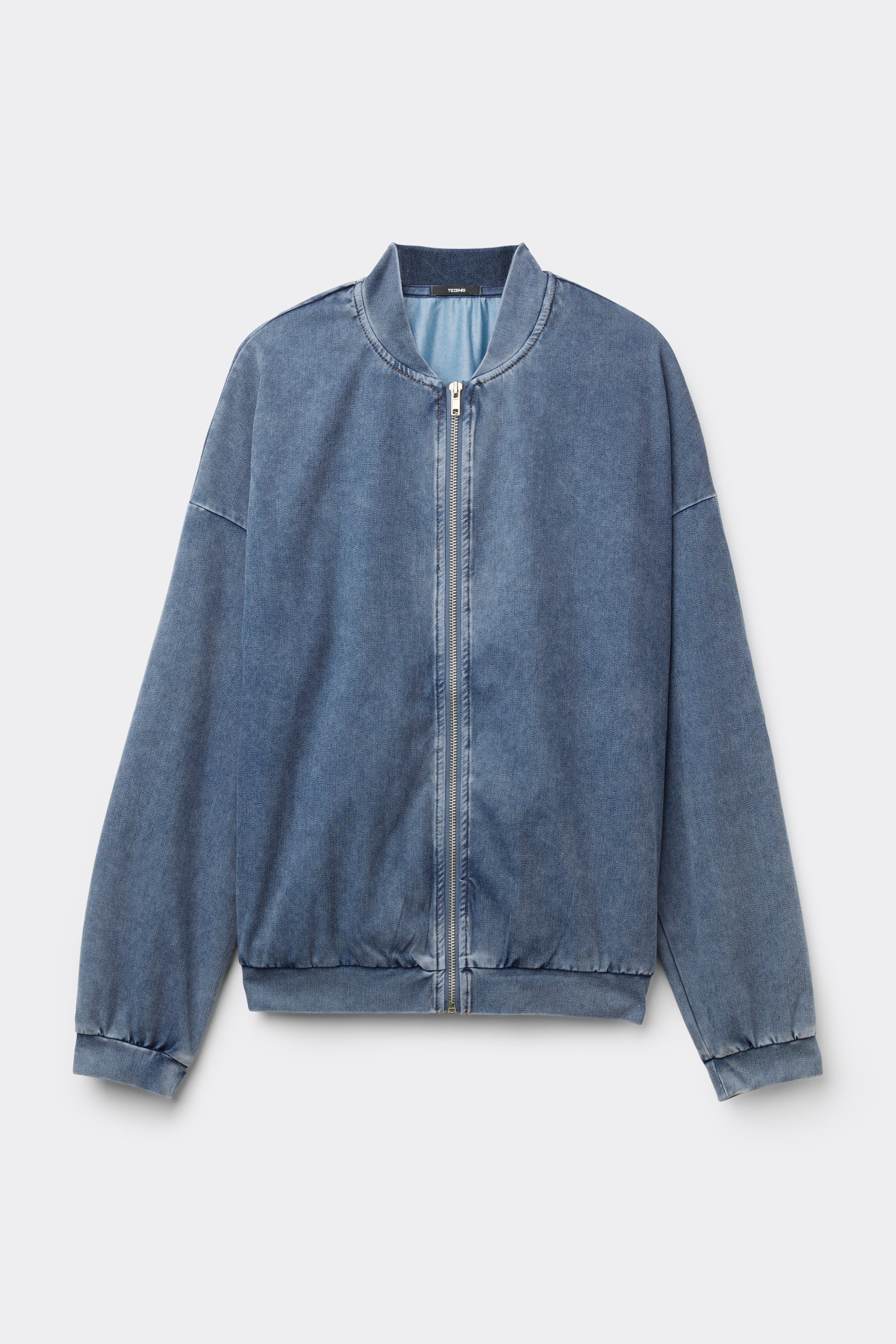 Stretch Denim Bomber Jacket