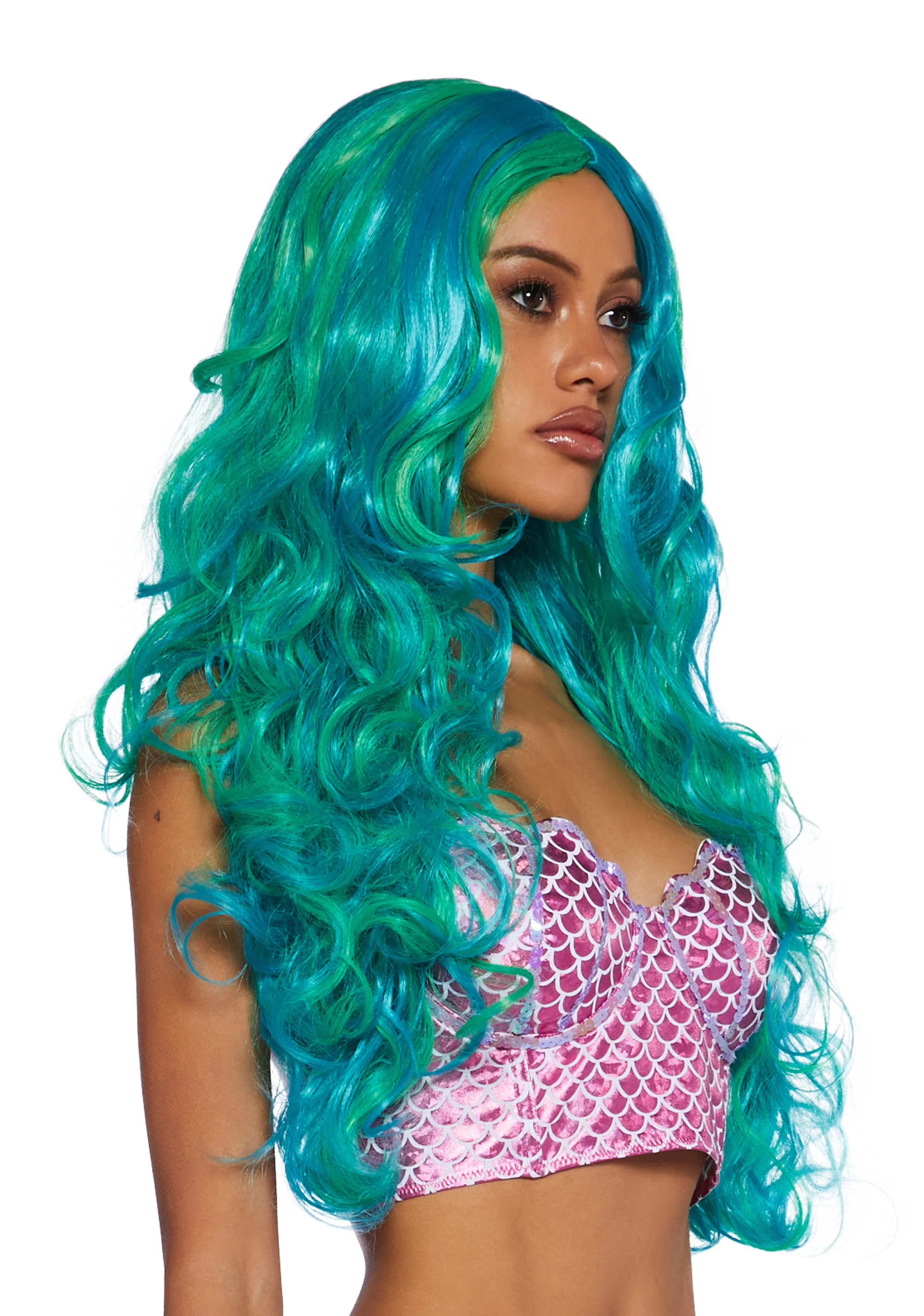 Ocean Enchantress Mermaid Wig - Blue