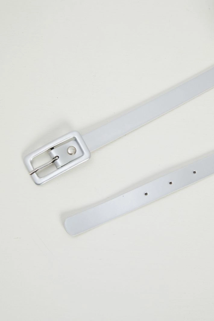 Coated thin belt - SILVER