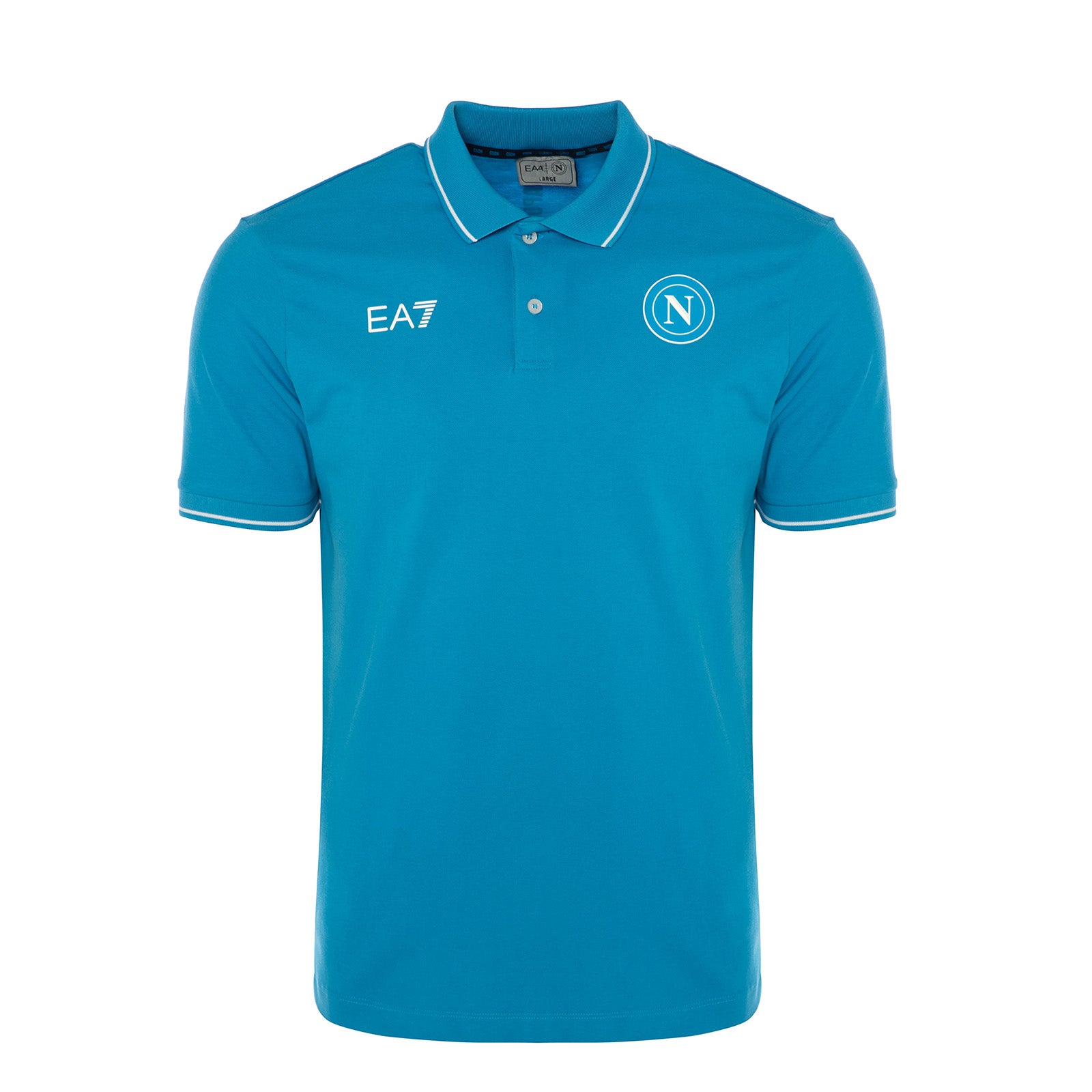 SSC Napoli Short-sleeved Sky Blue Piqué Polo For Kids 2025/2026