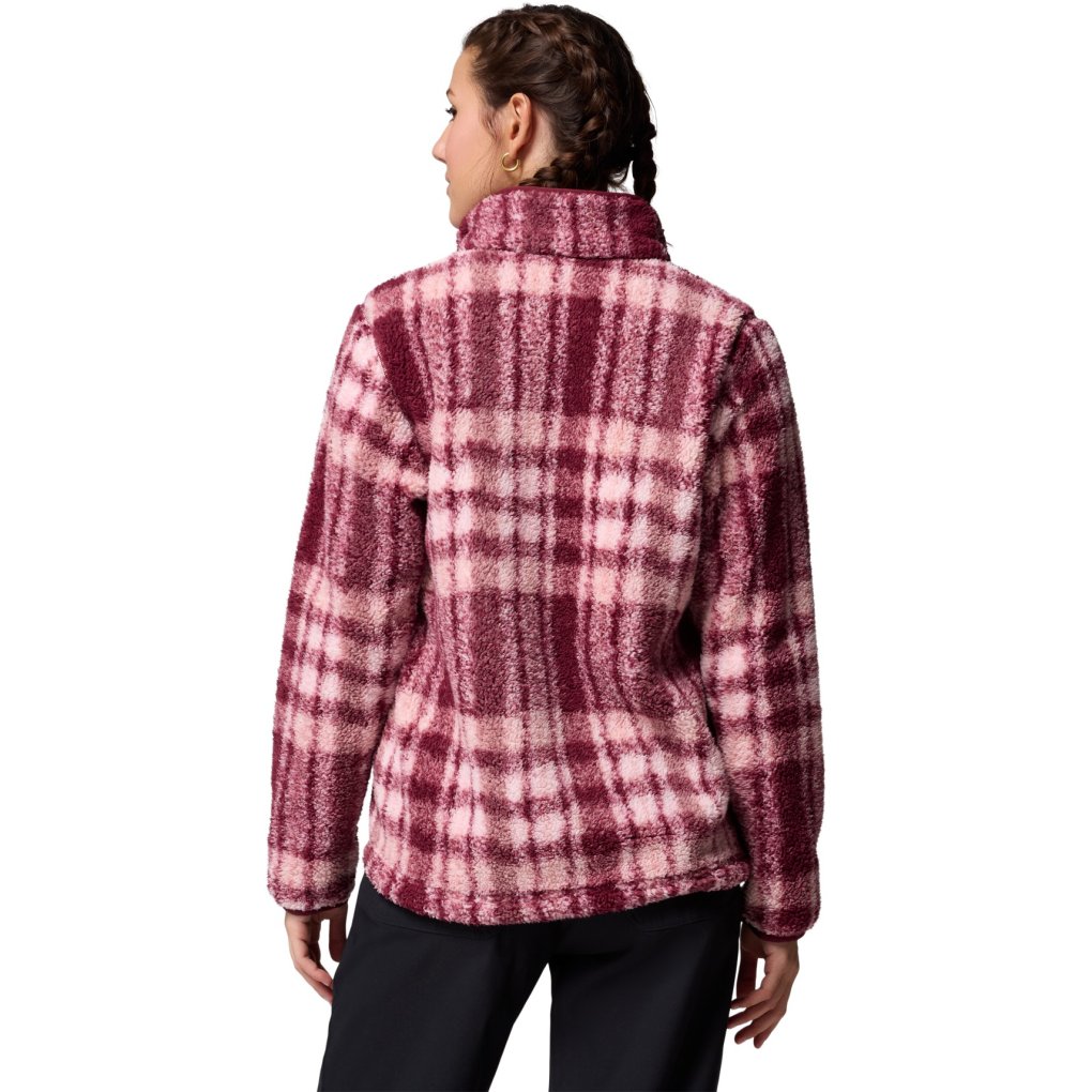 Columbia West Bend Print Full Zip II Jacket Women - Rich Wine Herringplaid