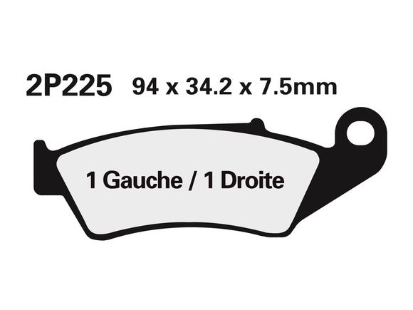 Nissin Off-Road semi-metallic brake pads - 2P-225GSRef: NI00023A / 1036659