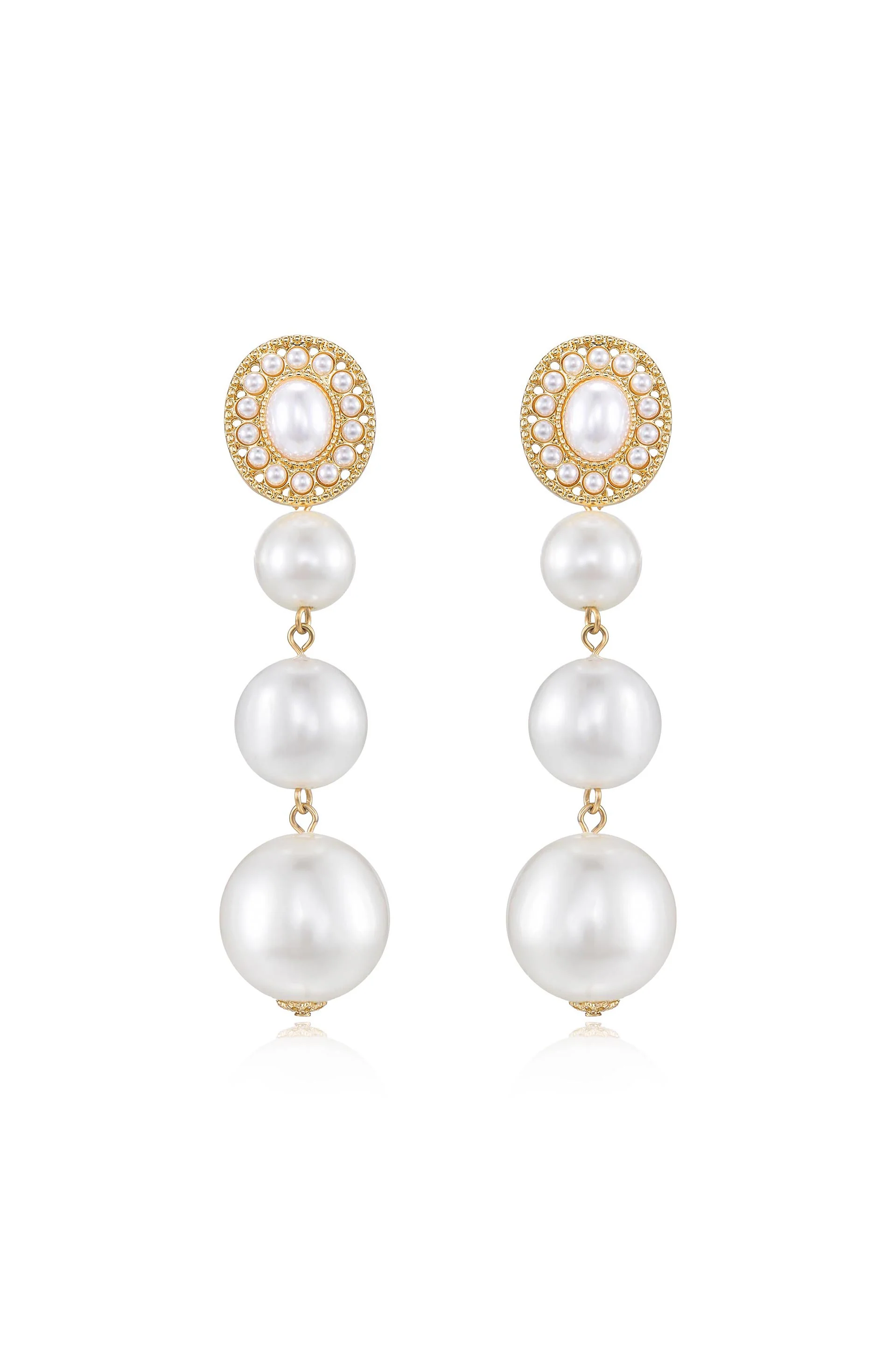 Graduating Pearl Dangle Earrings