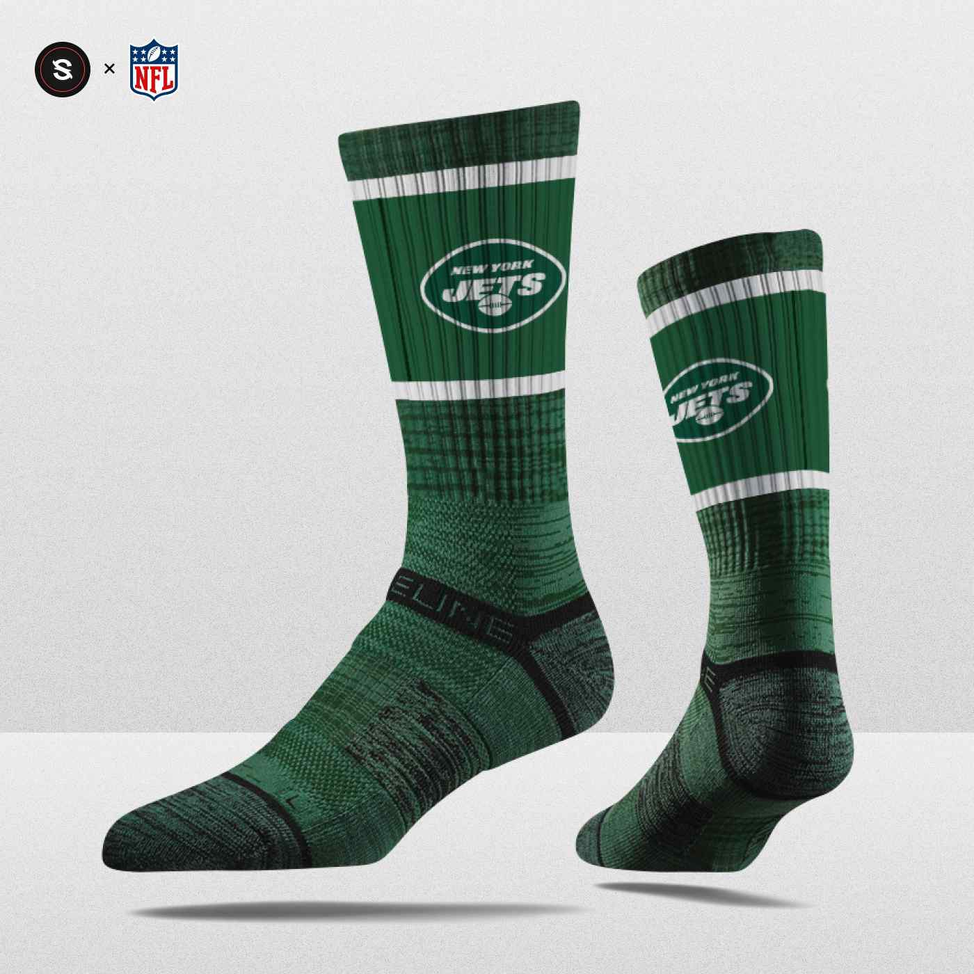 New York Jets Strideline Premium NFL Crew Socks
