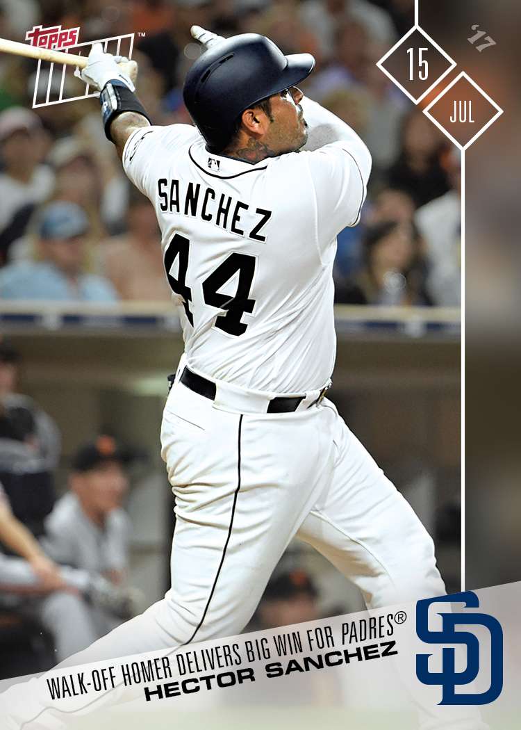 Hector Sanchez - 07/15/2017 TOPPS NOW® Card 357 - Print Run: 165