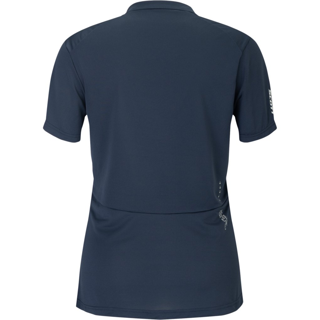 SCOTT Vertic Zip Short Sleeve Tee Women - dark blue
