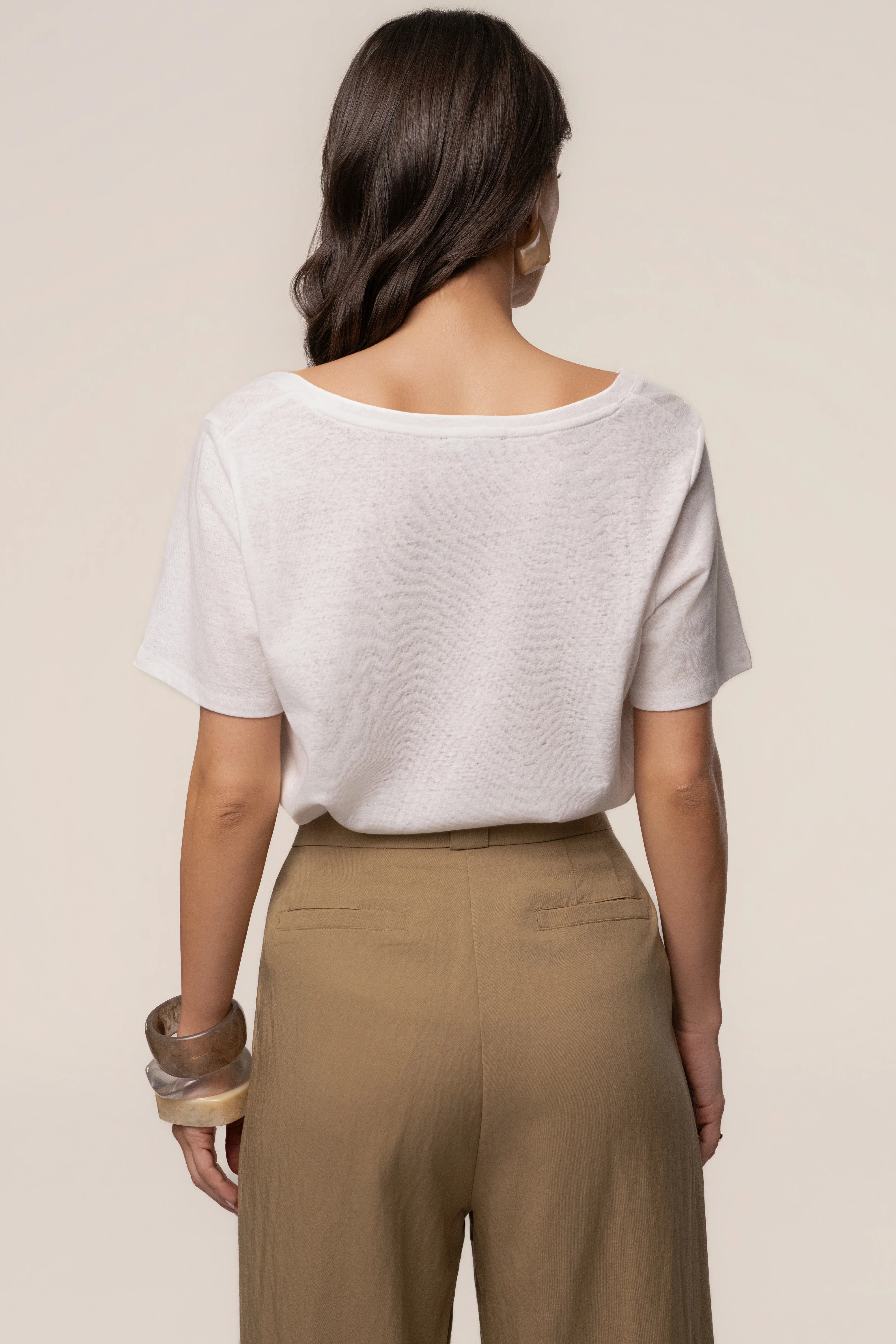 White At Ease Scoop Top