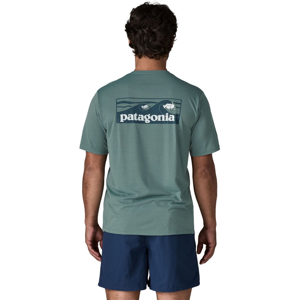 Patagonia Cap Cool Daily Shirt Men - Boardshort Logo - Blue Sage - Light Blue Sage X-Dye