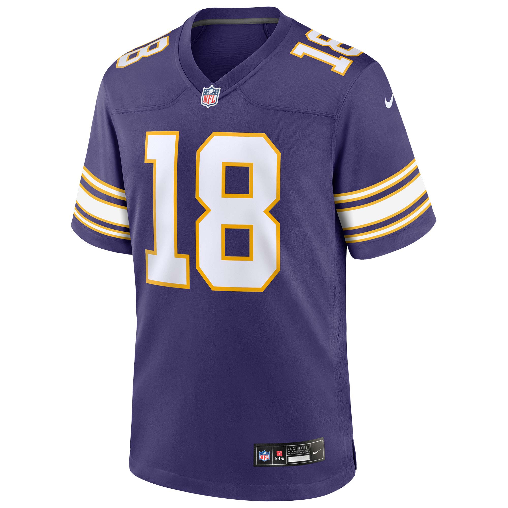 Justin Jefferson #18 Minnesota Vikings Classic Nike Game NFL Jersey Purple