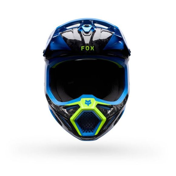 Fox V3 RS TACTILE 2026 cross helmet - Blue / YellowRef: FX6543